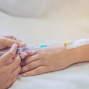 Iron IV therapy procedure through intravenous access to help treat low iron symptoms